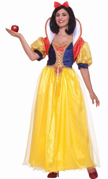 Womens Deluxe Snow White Long Disney Dress Costume - Main Image