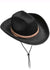 Black Feltex Cowboy Costume Hat with Brown Braid Band