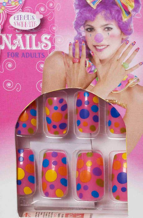 Colourful Polka Dot Rainbow Stick On Nails