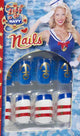 Stick On Sailor Theme Fake Nails