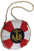 Red and White Vinyl Lifesaver Sailor Costume Handbag
