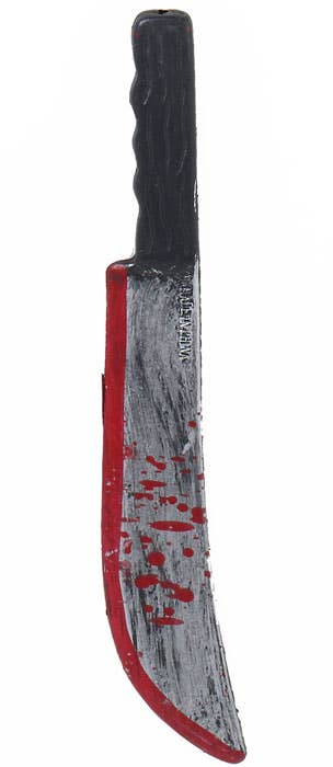 Mini Blood Splattered Machete Knife Costume Weapon