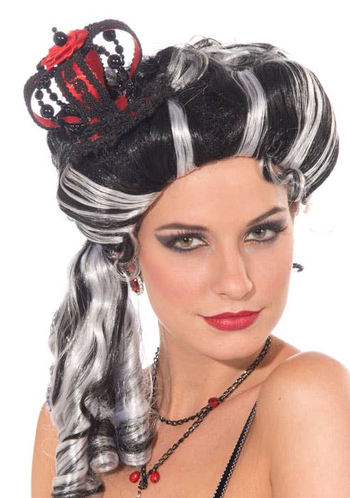 Mini Black and Red Evil Queen Costume Crown - Main View