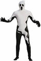 Funny Black and White Floating Ghost Morphsuit Halloween Costume for Adults - Main Image
