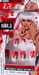 Red and White Halloween Blood Drip Fake Nails