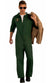 Men's Green Top Gun Flight Suit Costume Jumpsuit Front