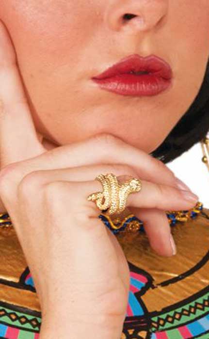 Gold Plated Metal Snake Costume Ring