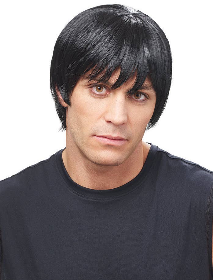 Natural Black Men's Short Costume Wig Main Image