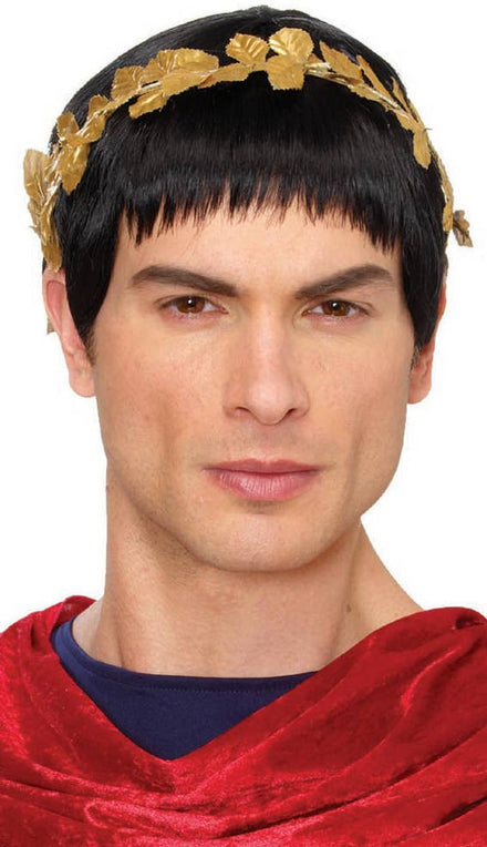 Men's Short Black Julius Caesar Costume Wig