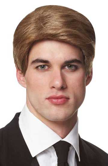 Honey Blonde Men's Short Wig Front View