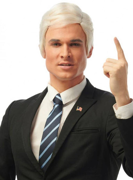 Pure White Joe Biden Mens Costume Wig