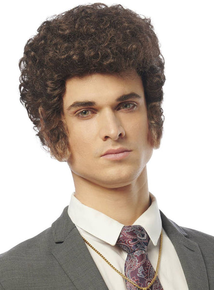 Mens Jules Winnfield Pulp Fiction Curly Brown Wig