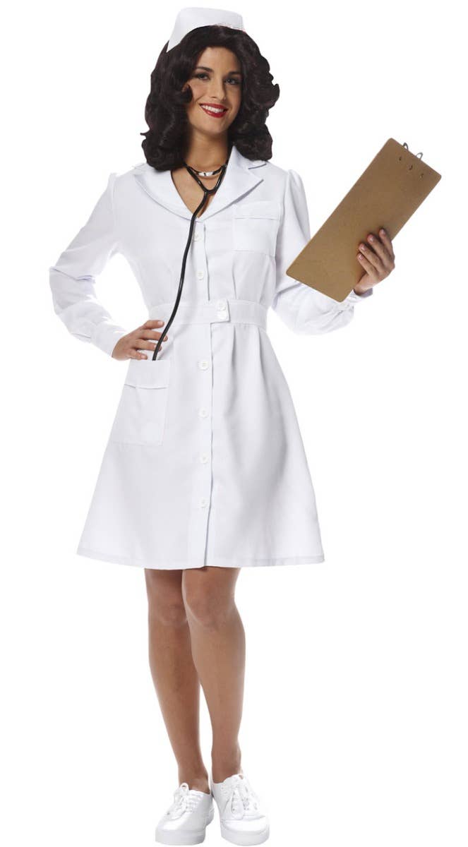 Image of Classic Vintage Nurse Womens Fancy Dress Costume