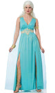 Women's Blue Mythical Goddess Fancy Dress Costume Main Image