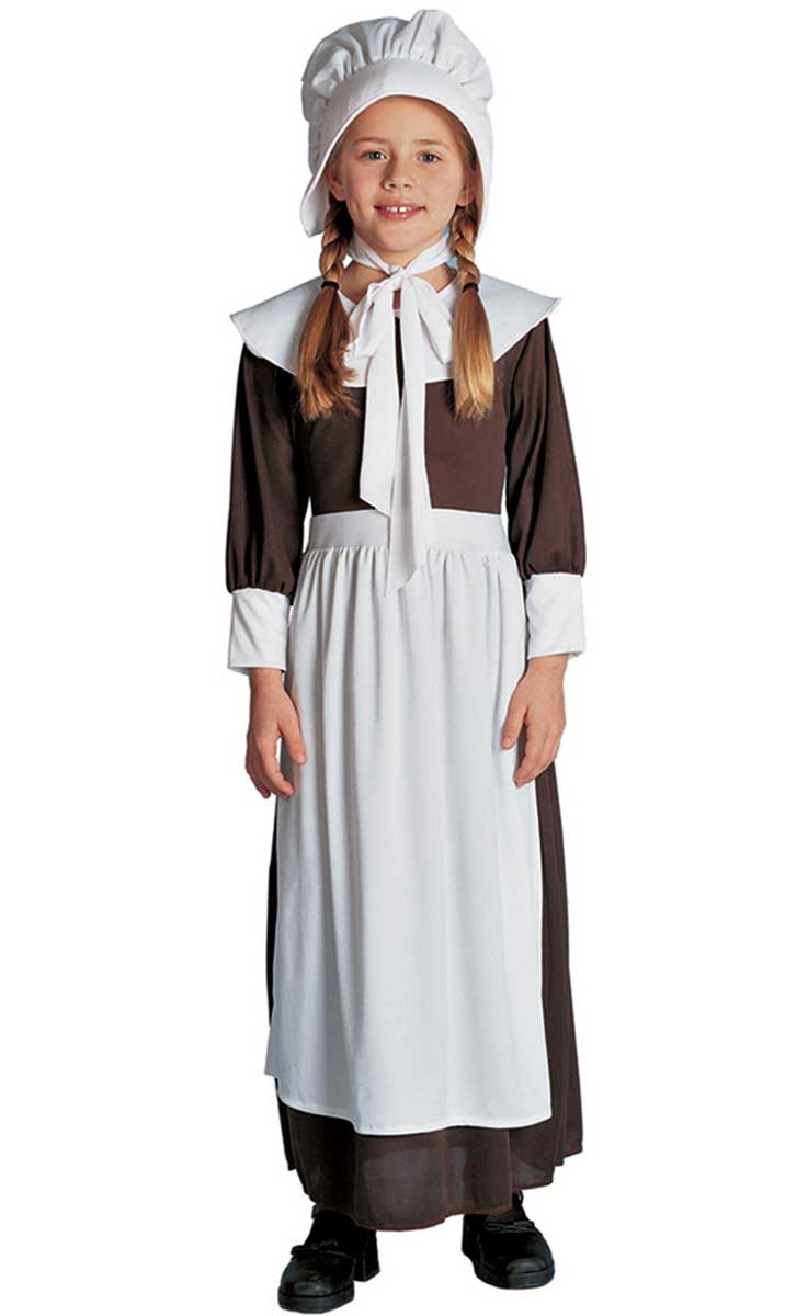 Girls Colonial Fancy Dress Costume