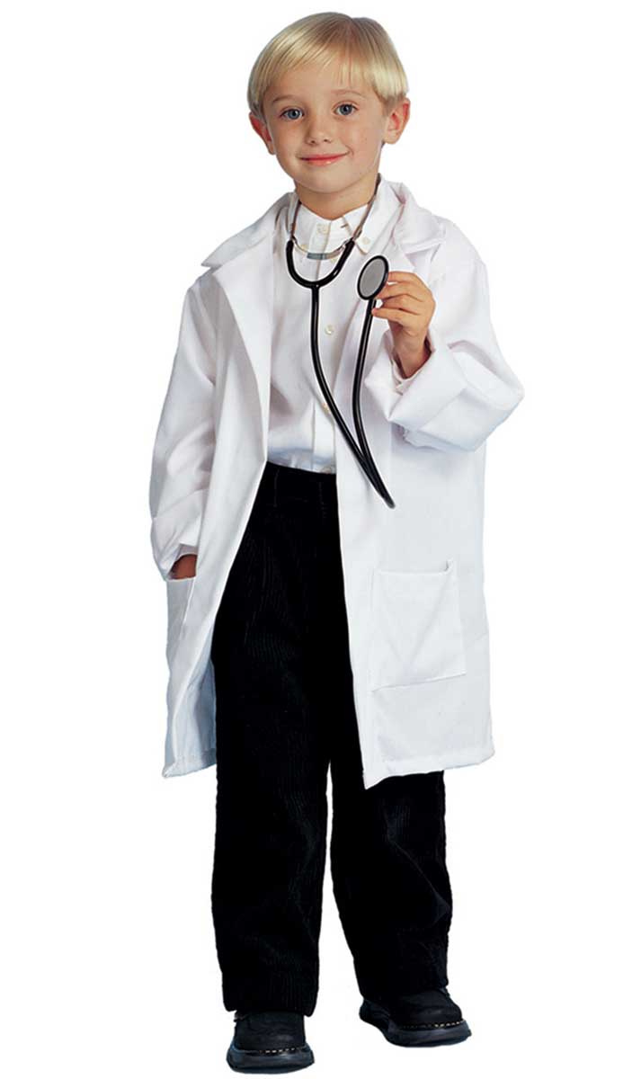 Boys White Lab Coat Doctor's Costume Main Image