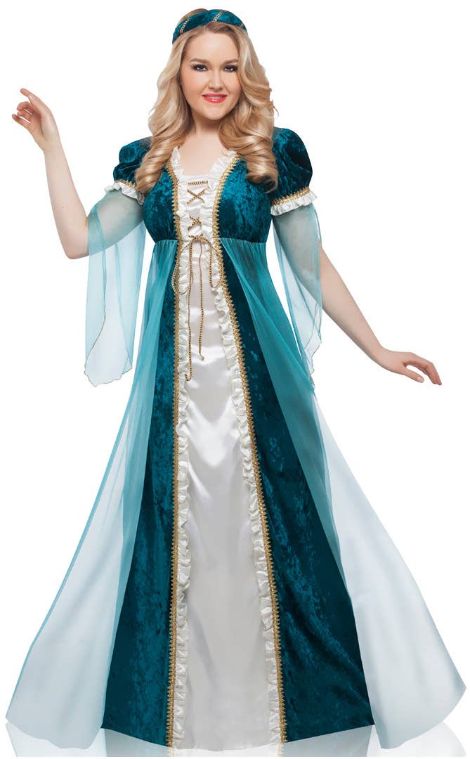 Emerald Green Plus Size Medieval Costume