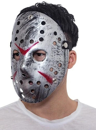 Friday the 13 Adults Silver Hockey Mask - Side Image