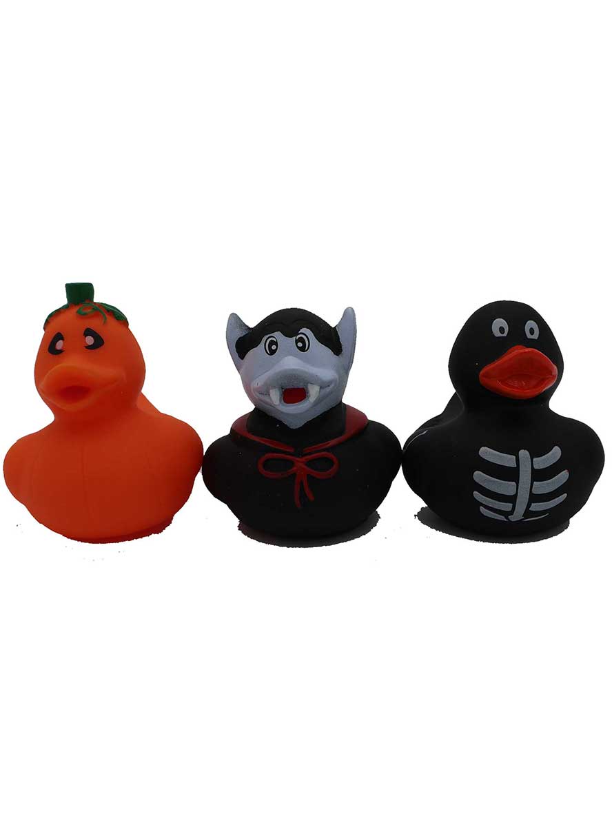 Fright Night Halloween Rubber Ducks Themed 3 Pack Decoration
