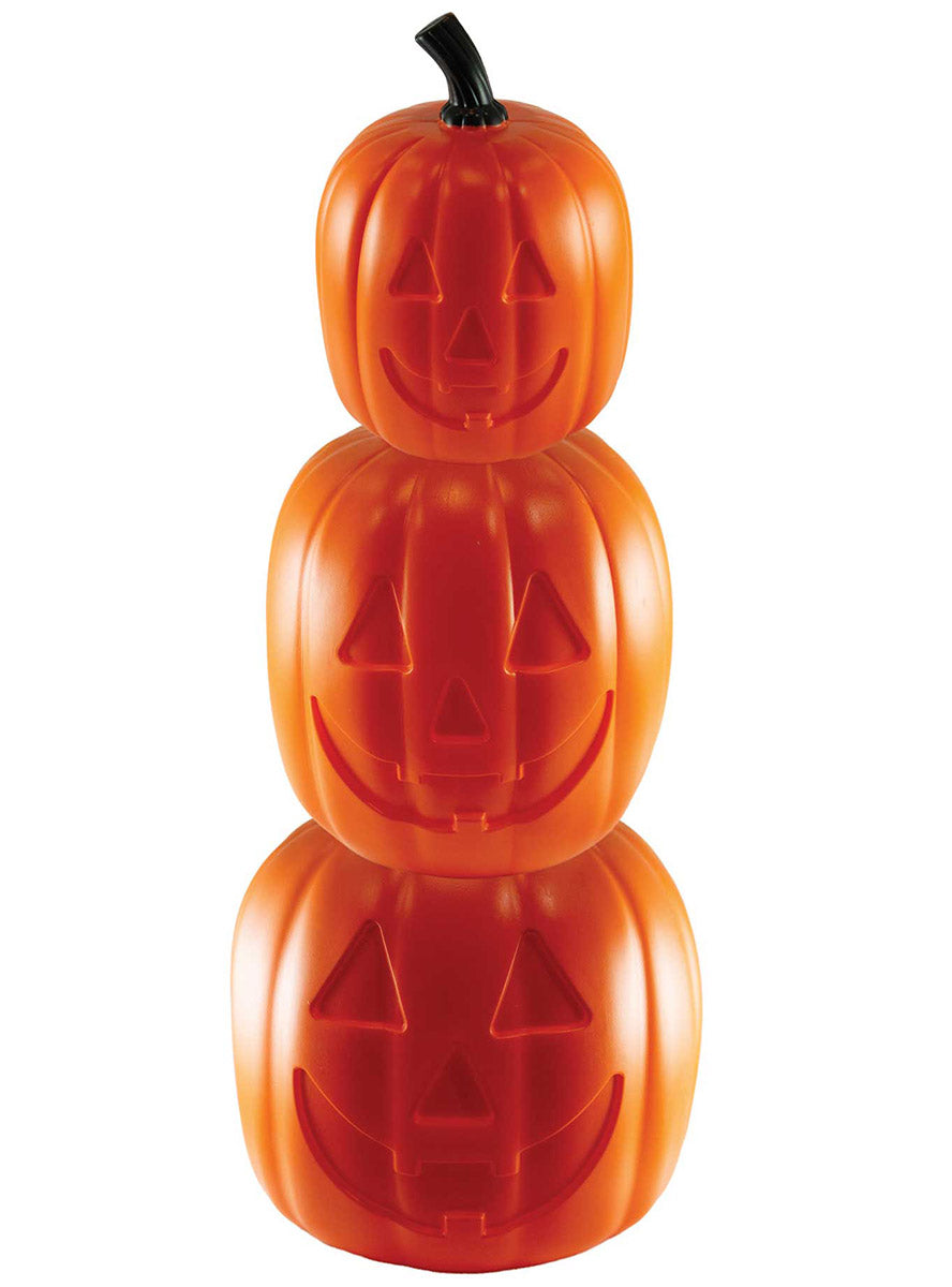3 Pack of Halloween Fright Night Stackable Pumpkin Decorations - Main Image