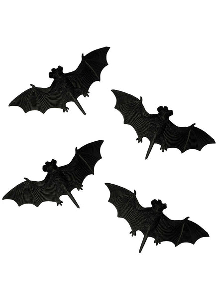 6 Pack of Halloween Fright Night Mini Bat Decorations - Main Image