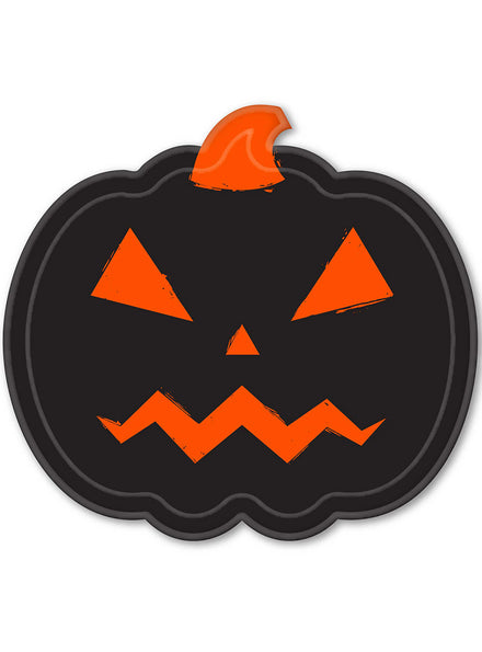 17cm Halloween Fright Night Pumpkin Paper Plates - Main Image