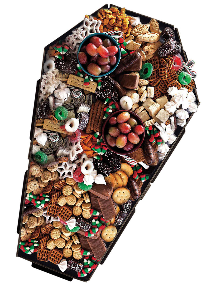 51cm Coffin Shaped Halloween Fright Night Serving Platter - Main Image