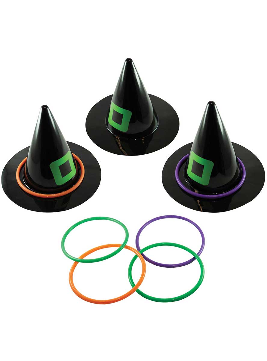 Fright Night Witch Hat Halloween Ring Toss Party Game