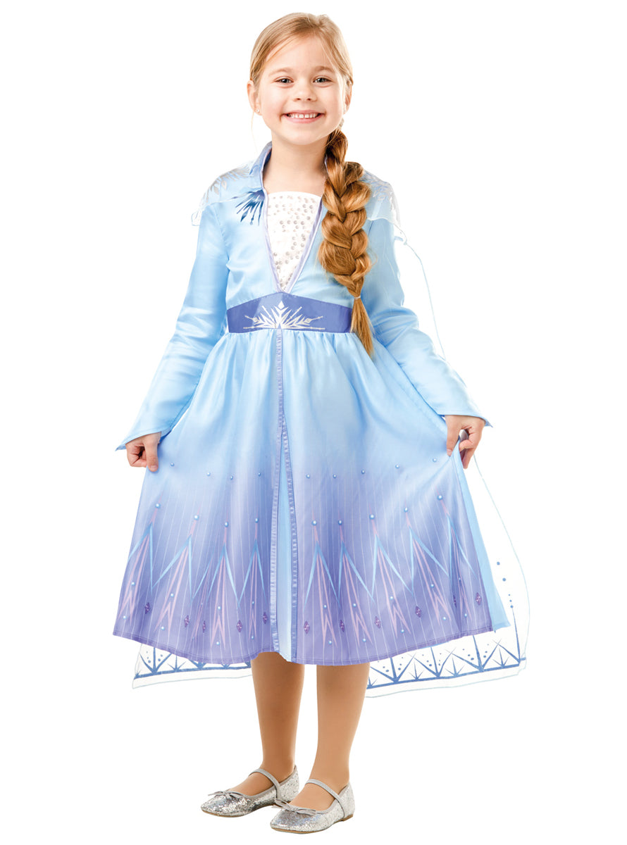 Frozen 2 Girls Deluxe Queen Elsa Costume - Main Image