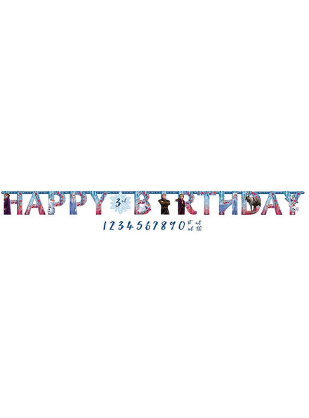 Image Of Frozen 2 Add An Age Jumbo Happy Birthday Banner