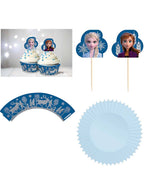 Image Of Frozen 2 Pack of 48 Glitter Cupcake Pans and Picks Set