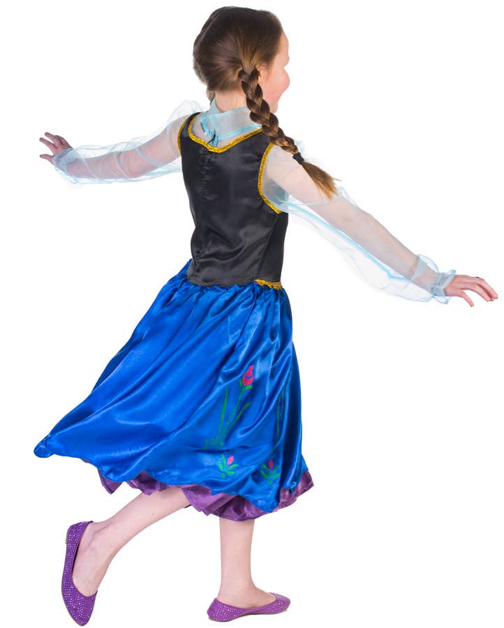 Disney Dress Up Frozen Girl's Princess Anna Costume - Back View