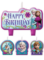 Image Of Frozen 4 Pack Birthday Cake Candles Set