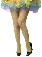 Full Length Neon Green Fishnet Costume Stockings - Main Image