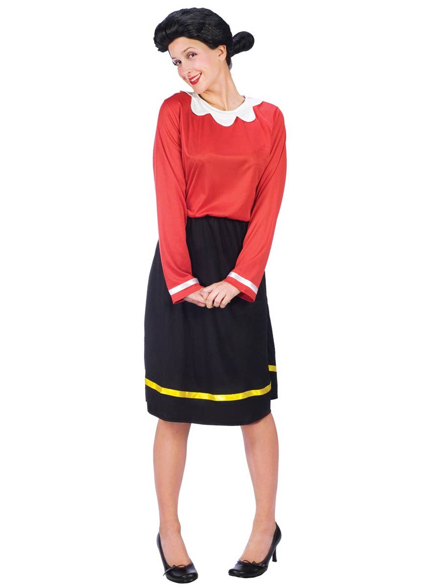 Olive Oyl Womens Costume Popeye Dress Up Costume for Women