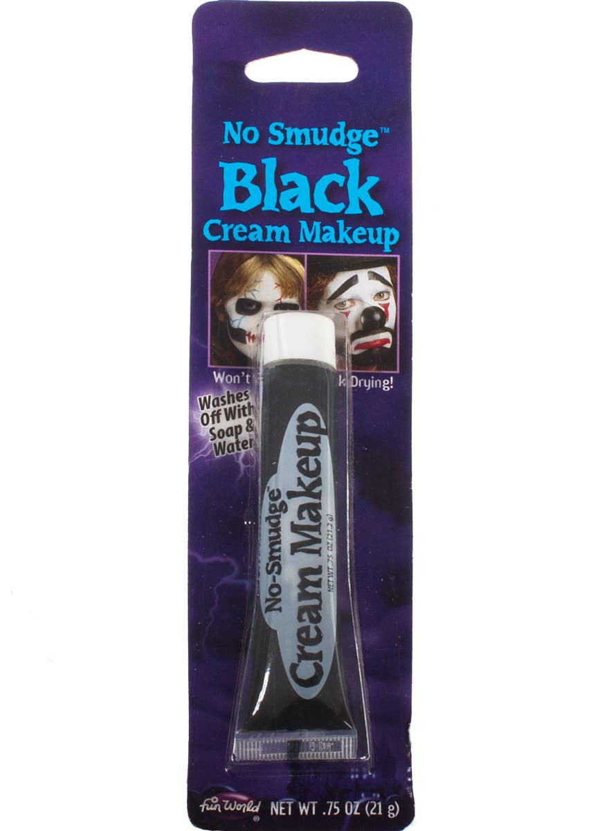 Black No Smudge Cream Face and Body Paint Costume Makeup