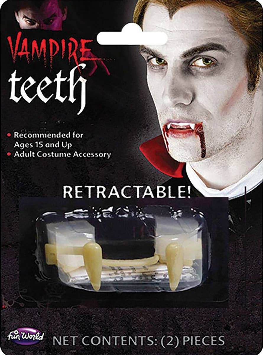 Retractable Vampire Fangs Halloween Costume Accessory