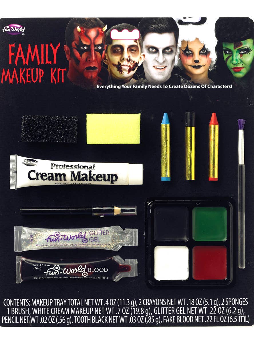 Family Sized Multi-Character Halloween Makeup Kit