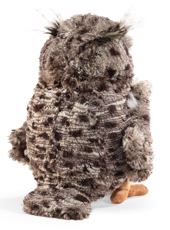 Furry Wise Owl Hand Puppet - Back Image