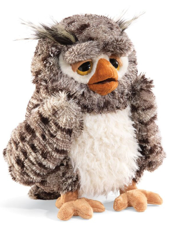 Furry Wise Owl Hand Puppet - Main Image