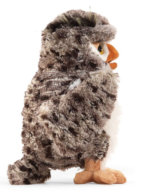 Furry Wise Owl Hand Puppet - Side Image