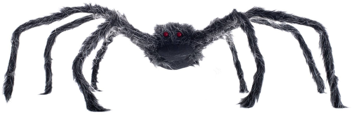 Grey and Black Furry Spider Decoration Main Image Close Image