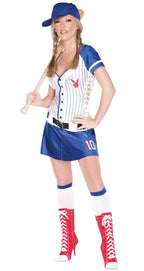 Women's Sexy Baseball Playboy Home Run Hottie Uniform Costume Main Image
