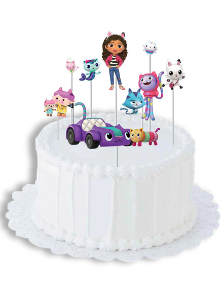 Gabbys Dollhouse Cake Decoration Kit 8 Pack - Main Image