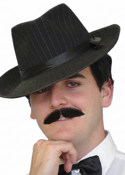 Gable Black Gentlemans Costume Moustache - Main Image