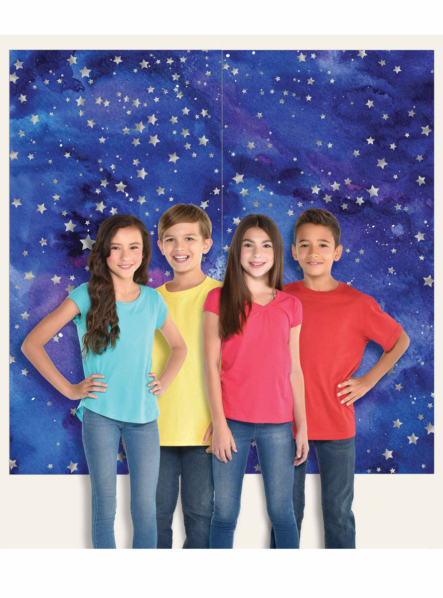 Galaxy Print 165cm Space Party Scene Setter Backdrop – Main Image