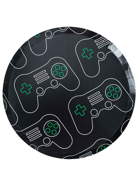 Game Controller Print 8 Pack Round Paper Plates – Main Image