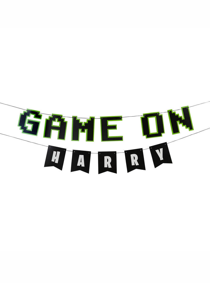 Game On 220cm Customisable Party Banner - Main Image
