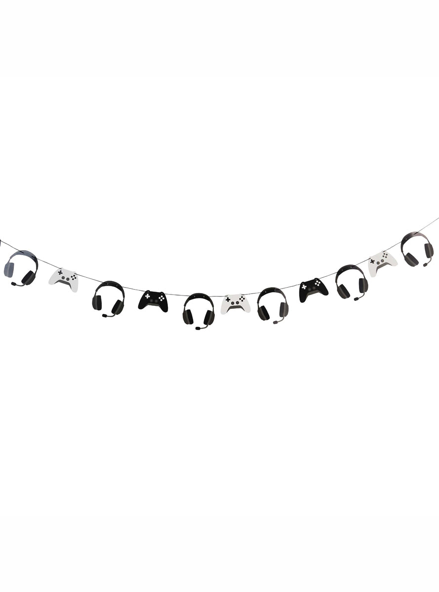 Game On 250cm Headset and Game Controller Party Garland - Main Image