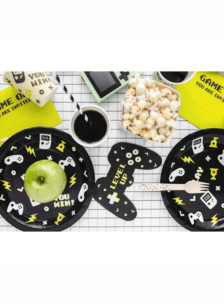 Gamer Party 12 Pack Level Up Paper Napkins - Lifestyle Image 1